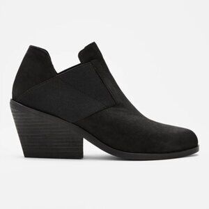 Eileen Fisher Black Even Tumbled Nubuck Bootie